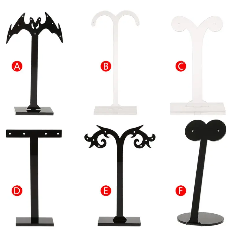 

3 Pcs/Set Tree Bat Earrings Holder Acrylic Jewelry Display Rack Ear Stud Showcase Professional Organizer Lamp Decoration