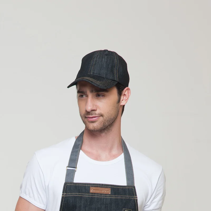 

Checkedout unisex black blue adjustable denim baseball caps