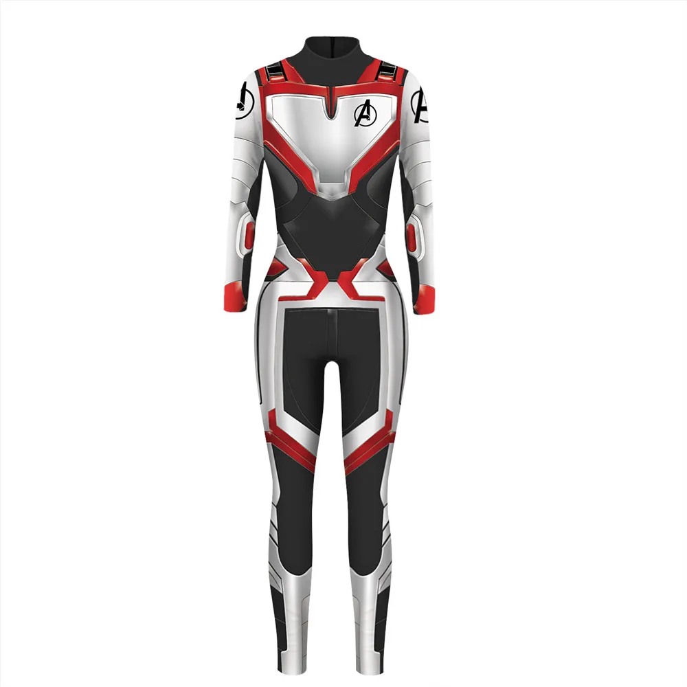 Avengers Endgame 3D Print Technology Costume Cosplay Women Jumpsuit Costumes For Girl Zipper Bodysuit Plus Size