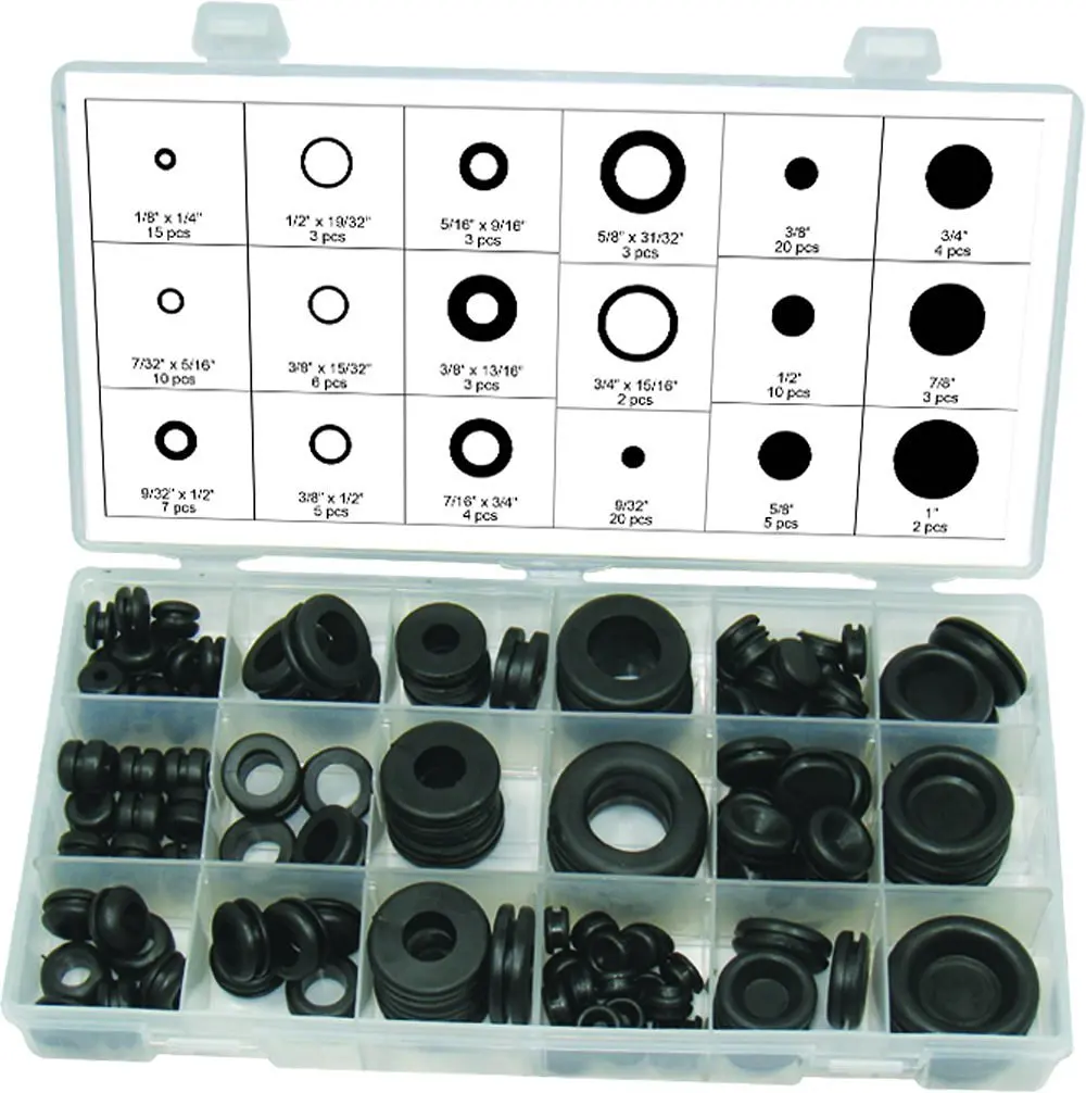 Новинка 125 шт резиновое уплотнительное кольцо ассортимент набор электрических уплотнений уплотнительные Инструменты Набор 18 различных размеров