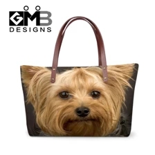 Модные женские сумки с 3D принтом животных Симпатичные кошки и собаки сумка на плечо Средняя сумка пляжная сумка для леди высокого качества Bolsa Feminina