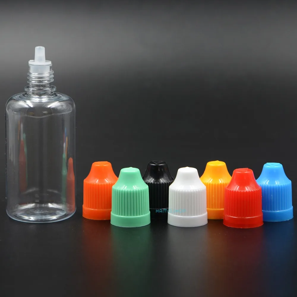 

10pcs 50ml Mix 7 Colors Empty Plastic Dropper Bottle Skin Cream Eye Liquid Childproof Cap