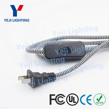 Яркий кабель в оплетке провод с металлической кнопкой 303 переключатель 2-контактный разъем кабель для настольной лампы, торшеры для осветительных приборов "сделай сам"