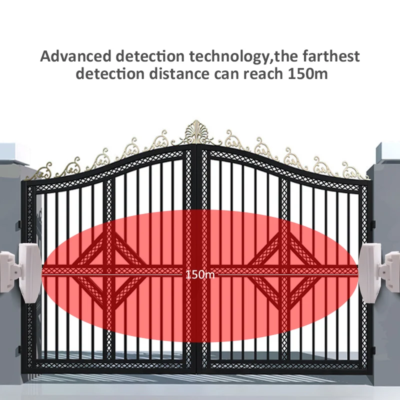 10,525 GHz микроволновый детектор луча по периметру занавес датчик луча для проводной наружной системы защиты сигнализации