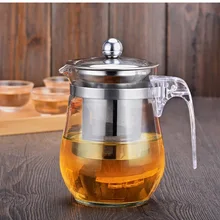Стиль 500 мл термостойкий стеклянный чайник, чайник-кофейник набор для цветочного чая пуэр чайник удобный офисный чайный набор 1 шт., набор кунг-фу