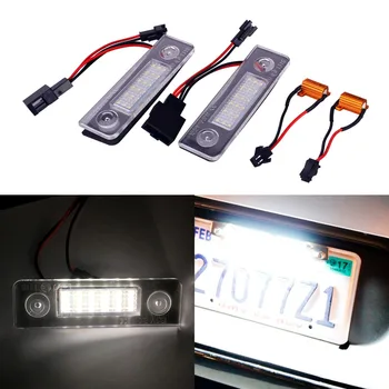 

2 pcs Super Bright LED Number License Plate Light 12V For Skoda Octavia Roomster 5J Trunk Warning Lights Car Styling Accessories