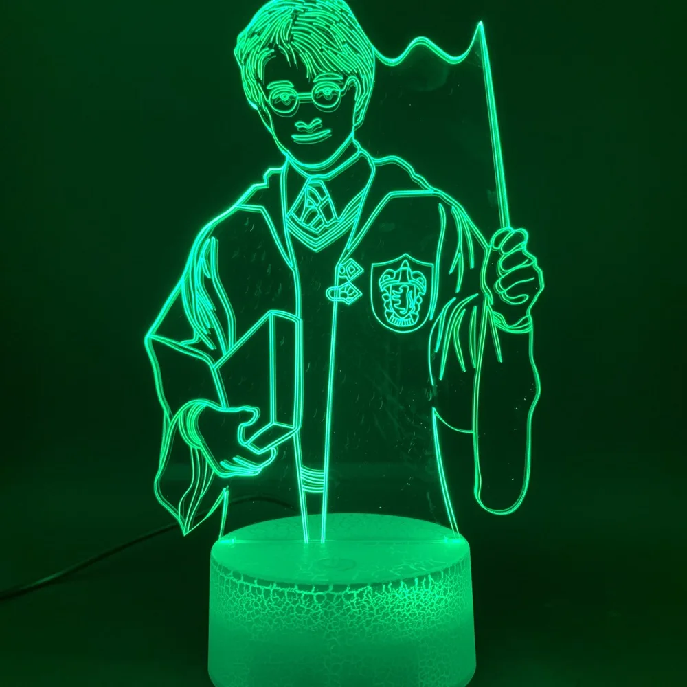 

3D Lamp The Magic Boy harry potter Figure Optical Illusion Lamp USB Battery Powered Nightlight 3D Kid Night Light LED Room Decor