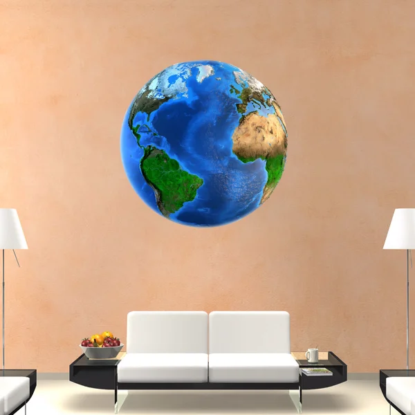 

Global DIY Earth Sticker DIY Cartoon Wedding Decor Vinyl Waterproof Wall Sticker Baby Room Wallpaper Wall Decal