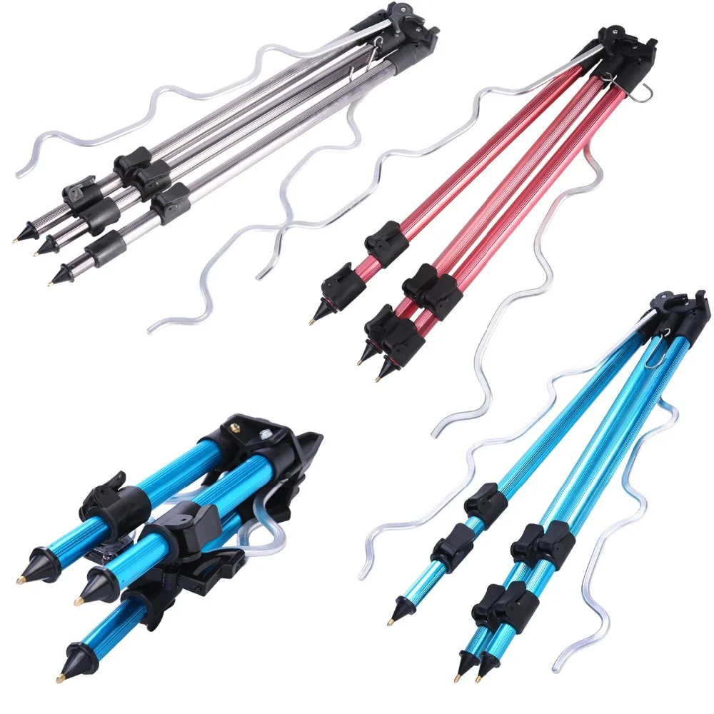 Sougayilang تلسكوبي ترايبود قوس سبائك الألومنيوم الصيد الحامل ثلاثي الأرجل ليلة مصباح الصيد قوس الصيد قضيب دعم