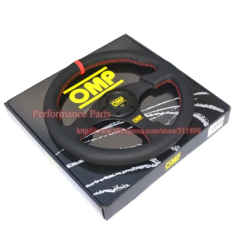 OMP leather steering wheel flat (3)