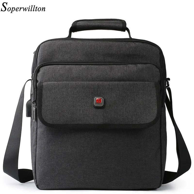 

Soperwillton Men Bag Flap PocketTotes Men Handbag Oxford Brand New 2019 Crossbody Bag Female Male Khaki Bag Men Travel Bag