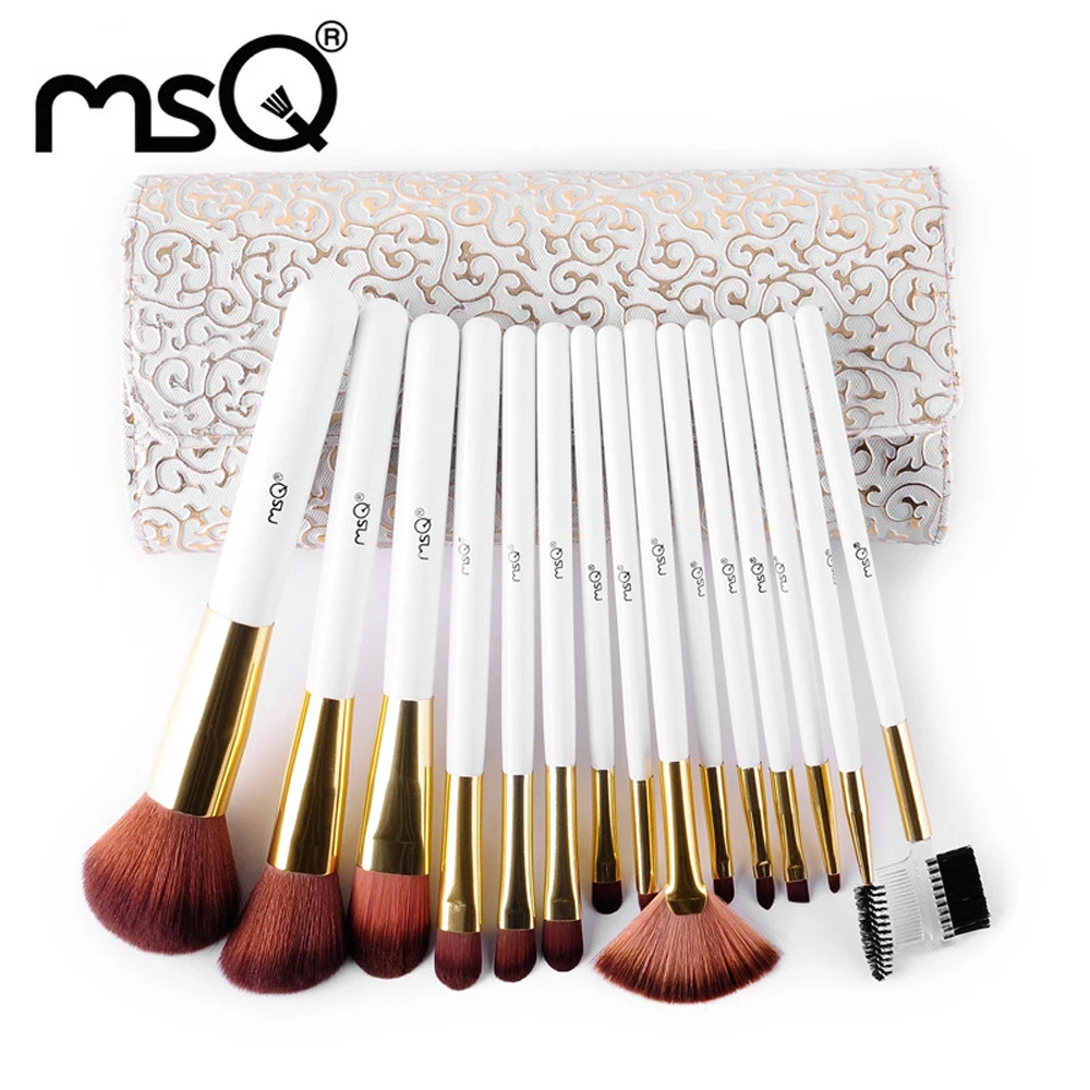 15 PCS MSQ Makeup Brush Set Tools Make-up Toiletry Kit Nylon Make Up Brush Set (2)