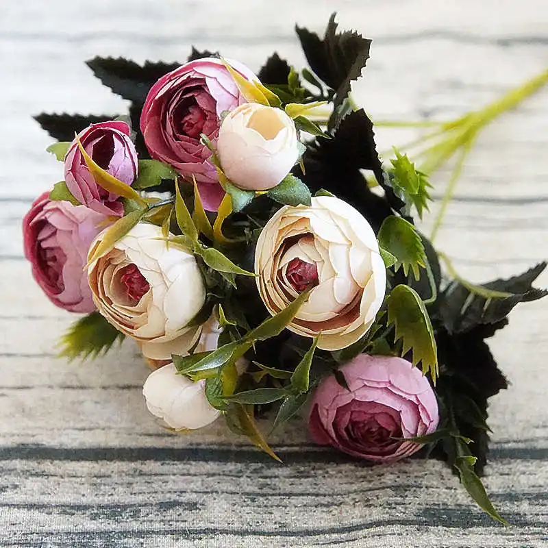 27CM Length small silk artificial flowers European peony for party home decor wedding decoration