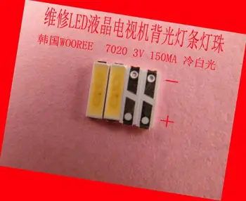 

200piece/lot for repair LCD TV LED backlight Article lamp Korean WOOREE SMD LEDs 7020 3V Cold white light emitting diode