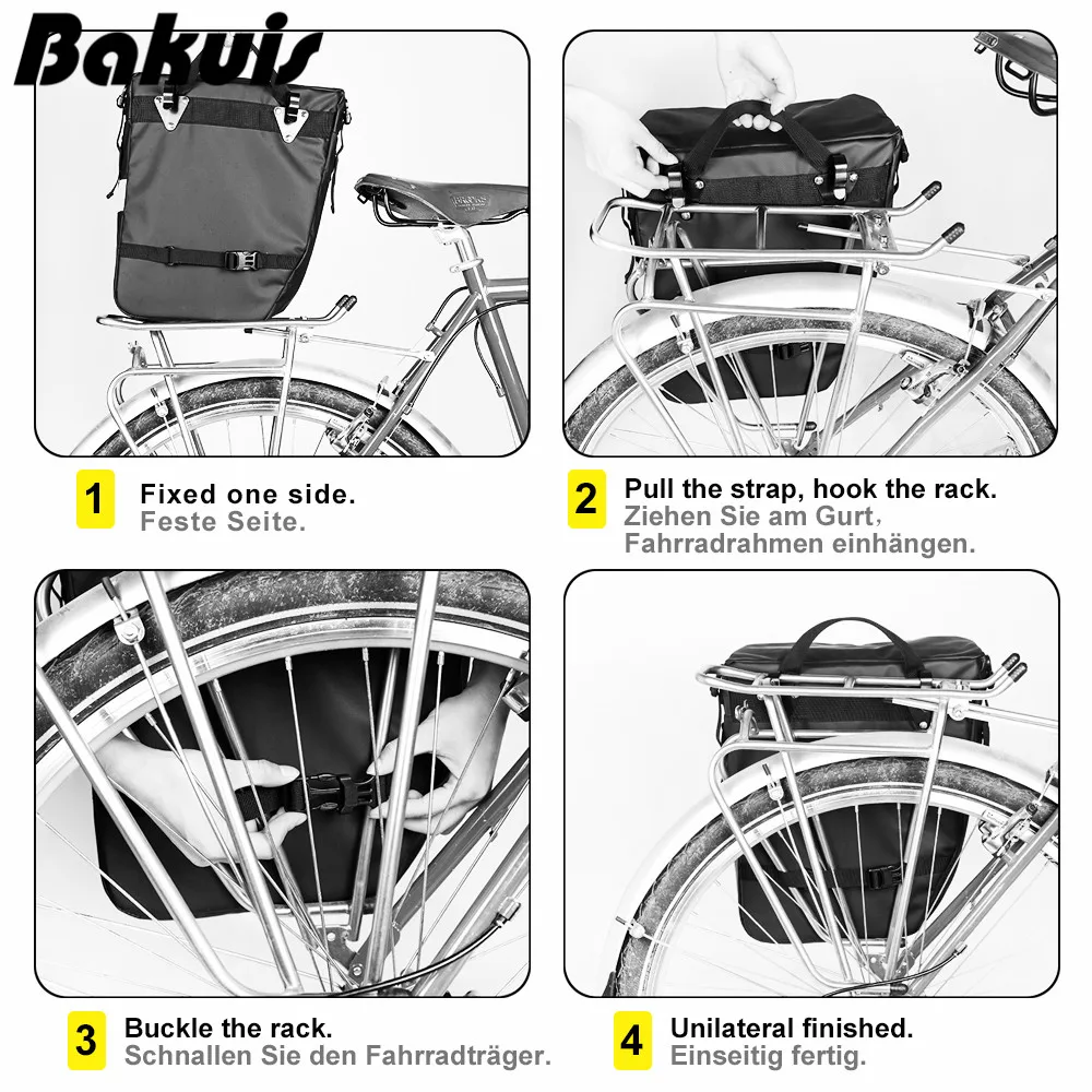 Bike pannier bag bicycle rear rack