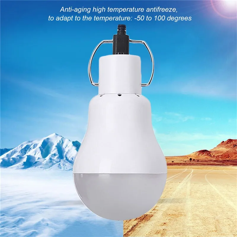 

Portable Solar Panel Power LED Lamp Light with High Temperature and Shatter Resistance LED Bulb Light Outdoor Camp Lampled strip