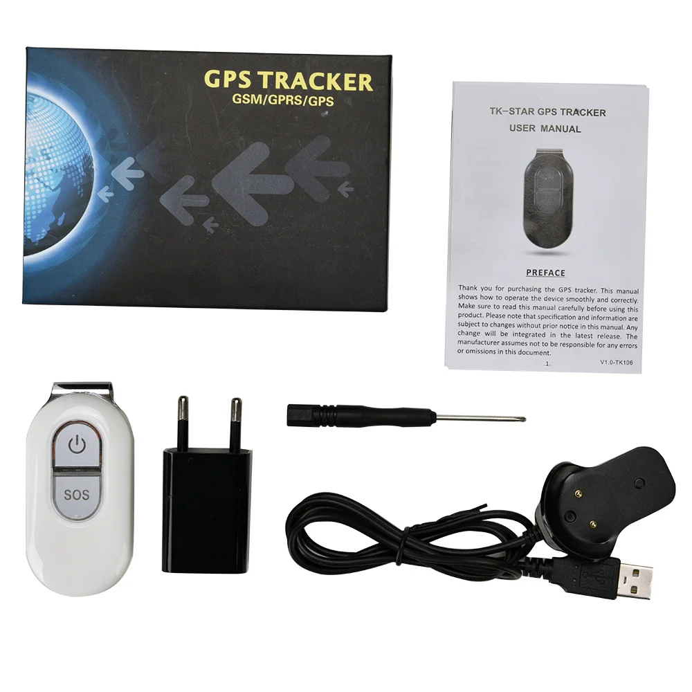 GPS трекер TKSTAR LK106 TL106 водонепроницаемый мини для детей домашних животных собак