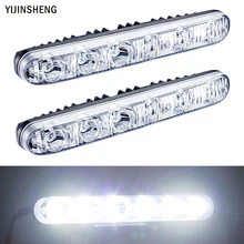 Из 2 предметов 12 В 6 светодио дный днем ходовые огни Водонепроницаемый Универсальный комплект DRL Дневной свет авто дальнего света внешний свет