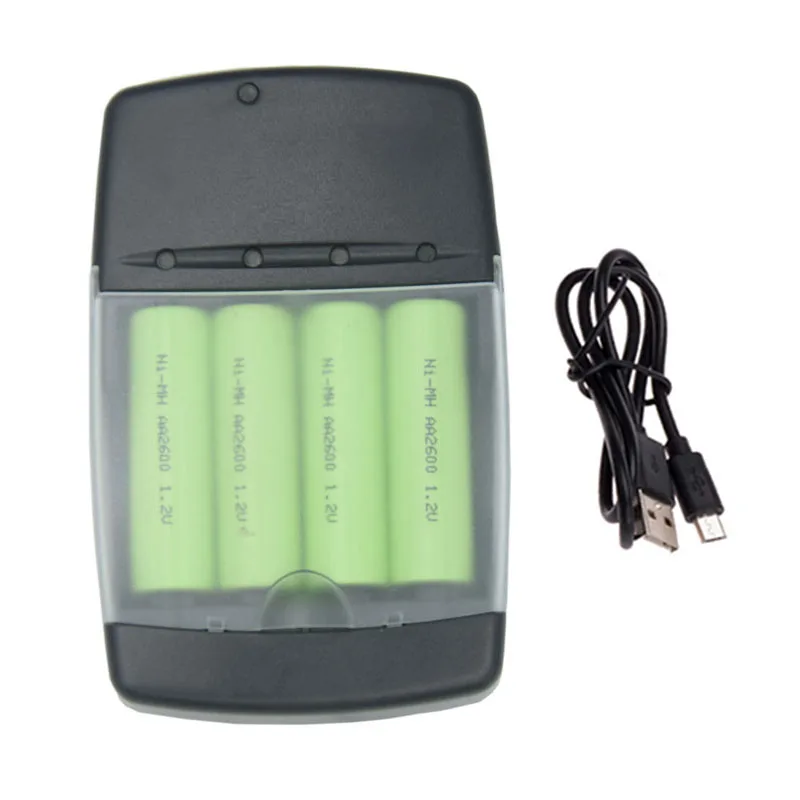 

4 Slots smart USB battery charger Intelligent Fast Led Charger for AA AAA Ni-MH Ni-Cd Rechargeable battery