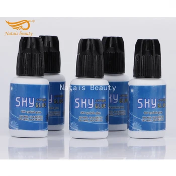 

5 Bottles Sky S+ Glue for Eyelash Extension Holding Time 6 to 7 Weeks for Professional Use