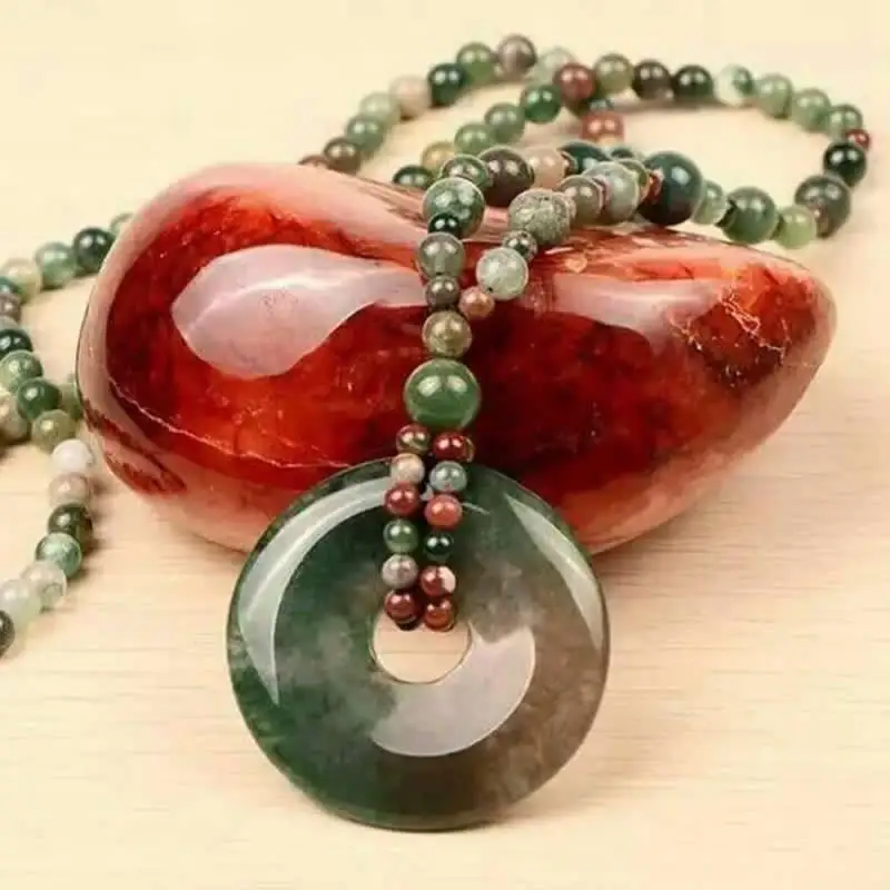 Natural A Grade Green Jadeite Necklace Pendant Beads | Украшения и аксессуары