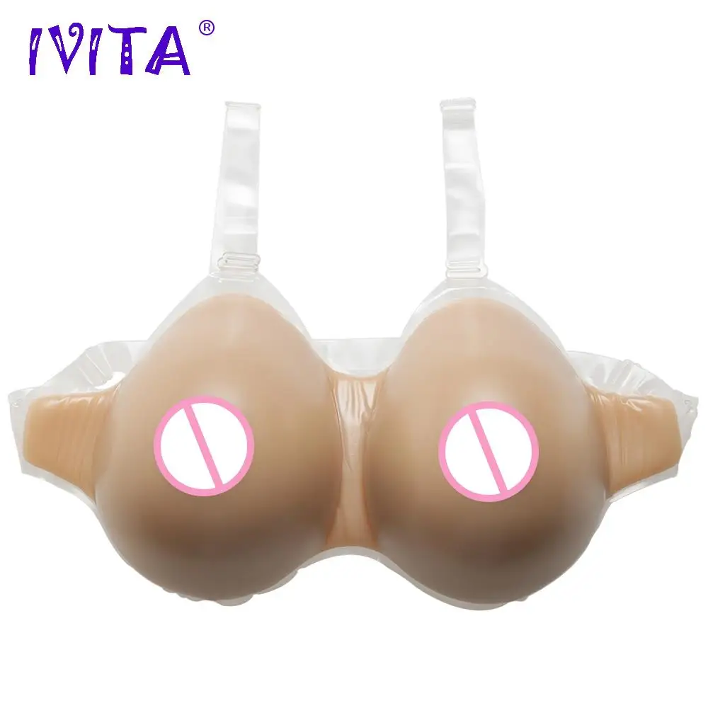 

IVITA 3600g Fake Boobs Realistic Silicone Breast Forms For Crossdresser Drag Queen Sexy Shemale Artificial Silicone Breasts