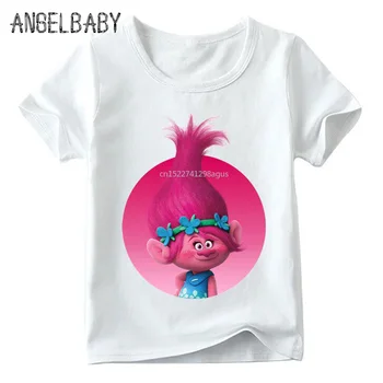 

Children Cartoon Trolls Print Funny T shirt Kids Summer Short Sleeve Tops Boys and Girls Casual T-shirt,HKP2174