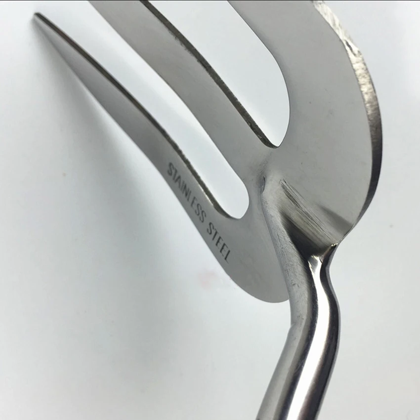 Garden Tools Stainless Steel Hand Fork with Wooden Handle Traditional Handheld Digging Fork for Planting Flowers & Vegetables 5