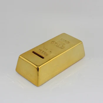 

Gold ceramic Gold Bar Money Box Piggy Bank Money Box for gift