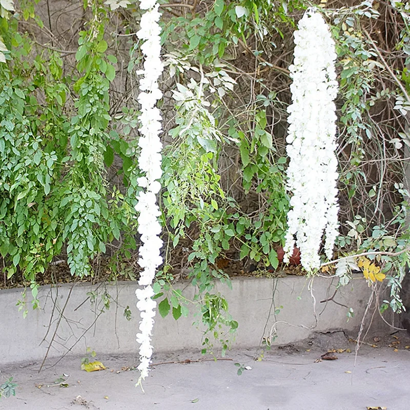10 pçs artificial flor wisteria videira 120cm