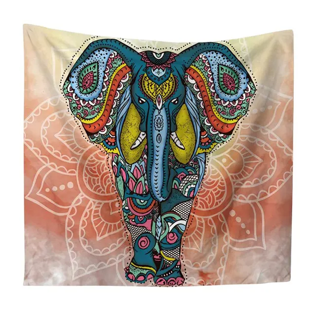 Bohemia Tapestry Mandala Indian Elephant Wall Hanging Blankets Home Bohemia Tapestry Mandala Indian Elephant Wall Hanging Blankets Home Decor Polyester Beach Towel Yoga Mat Photograph