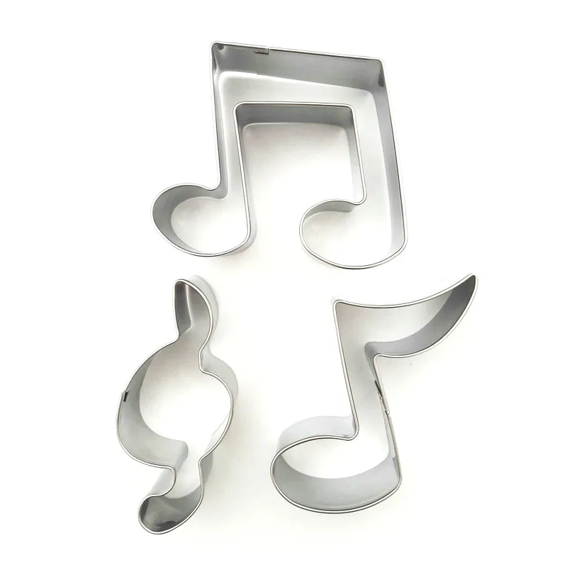 

3pcs/set Music Note Cookie Cutter Stainless Steel Biscuit Mold Fondant Cutter Baking Accessories