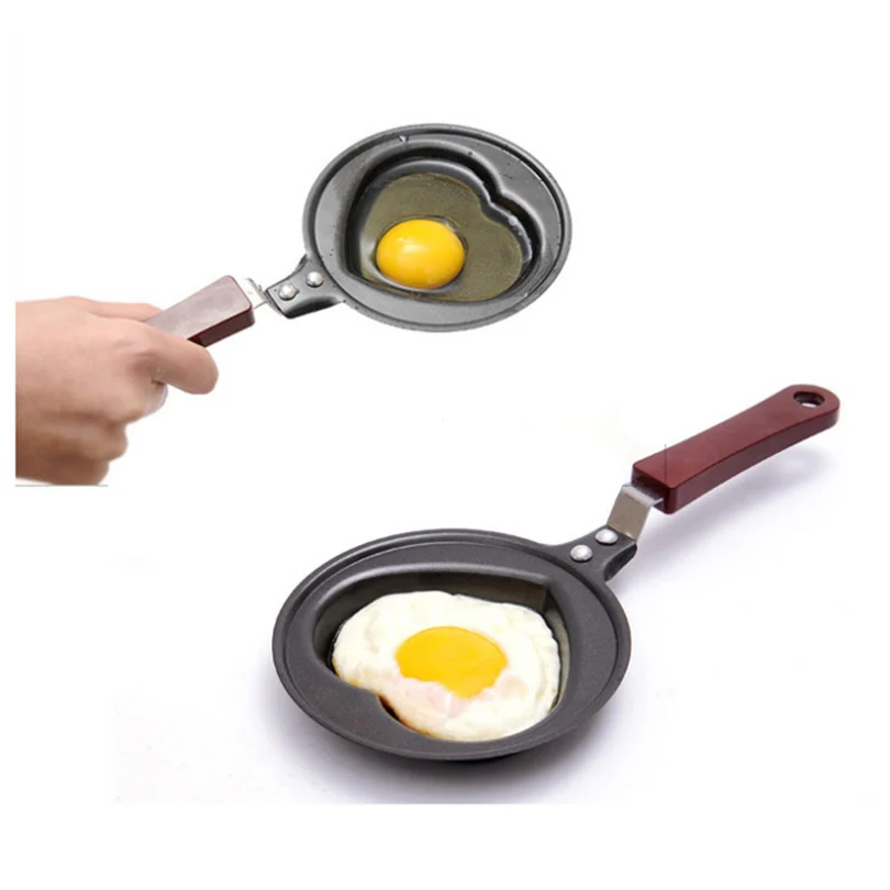 Mini Cute Nonstick cast iron frying Heart Shaped Egg Mould Pans kitchen