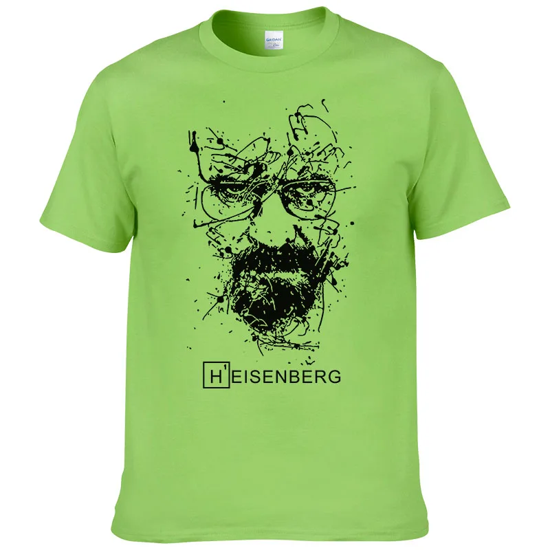 Новая мода Breaking Bad футболки Для мужчин Гейзенберг Camisetas Hombre Для мужчин прохладный Футболка Топы корректирующие хлопковая футболка с коротким рукавом#191 - Цвет: light green