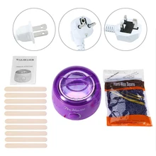 100 г фиолетовый безболезненный воск Bean депиляционный воск бикини мужской женский эпилятор инструмент для удаления волос с 10 шт одноразовые деревянные лопатки