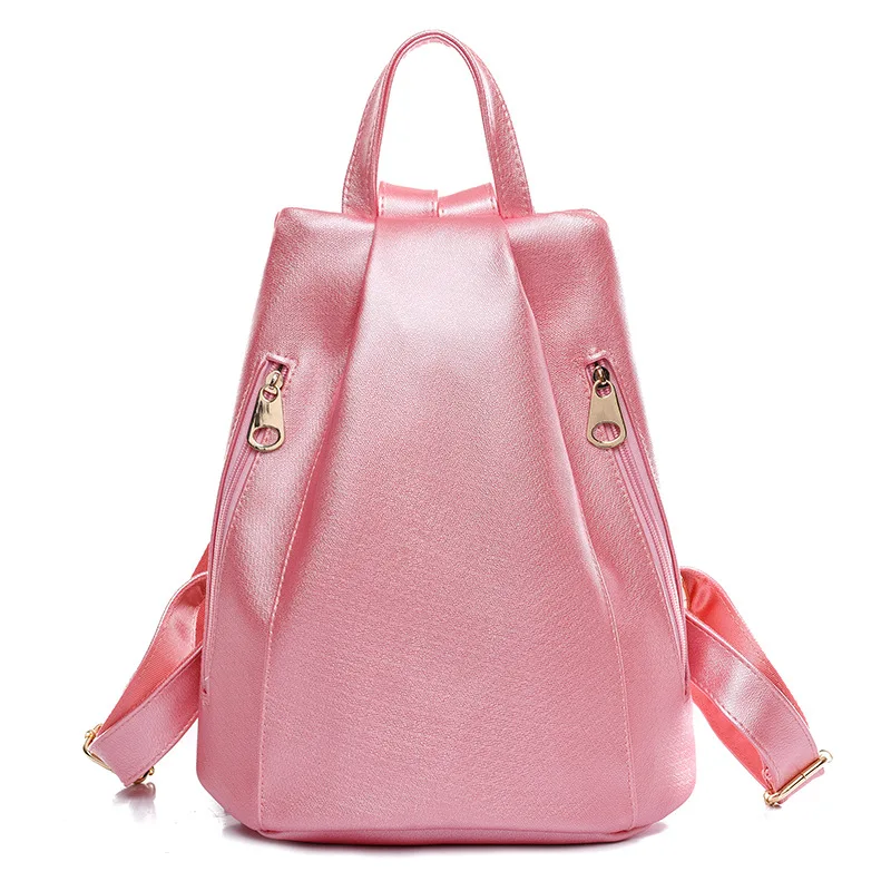 

New Arrival Women Leather Backpack Shoulder Bags Student School Backpack Travel Bag Rucksack Damen Pink/Blue/Black/Red JXY443
