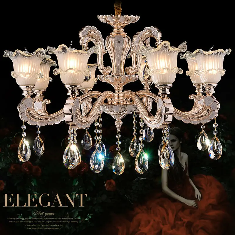 fashion crystal chandelier 8 Arms Luxury crystal light Fashion chandelier crystal light Modern Large chandeliers Diameter 80cm