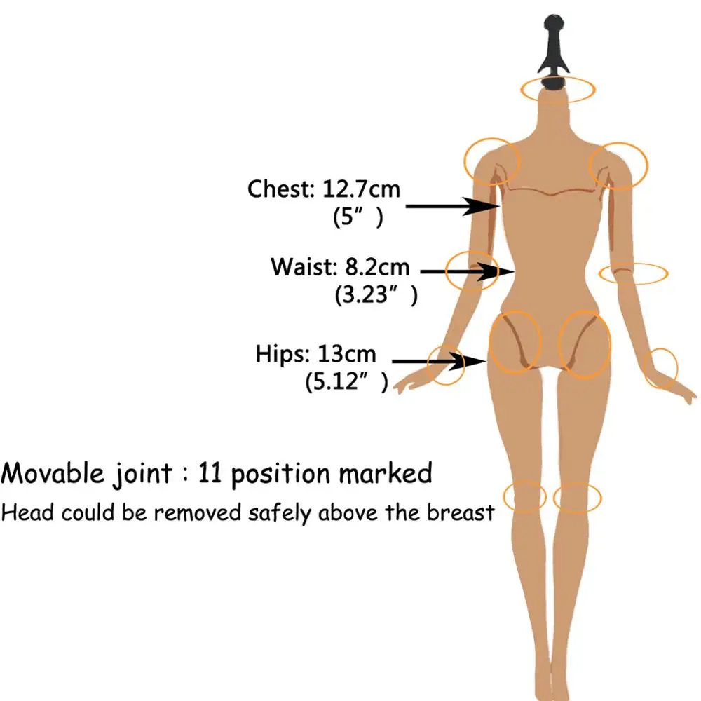 1:6 аксессуары для кукол 2 цвета розовый 30 см 11 шарнирных DIY подвижная Обнаженная кукла 1/6 тело для 12 дюймов. Кукольный дом, детская игрушка