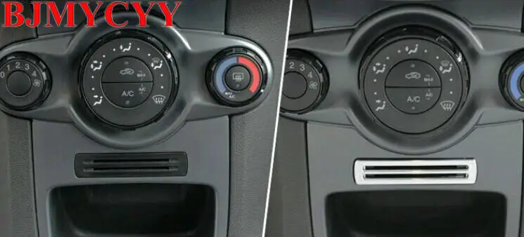 BJMYCYY ABS Хромированная наклейка с пайетками для парковочной карты Ford Ecosport Fiesta 2011 2012