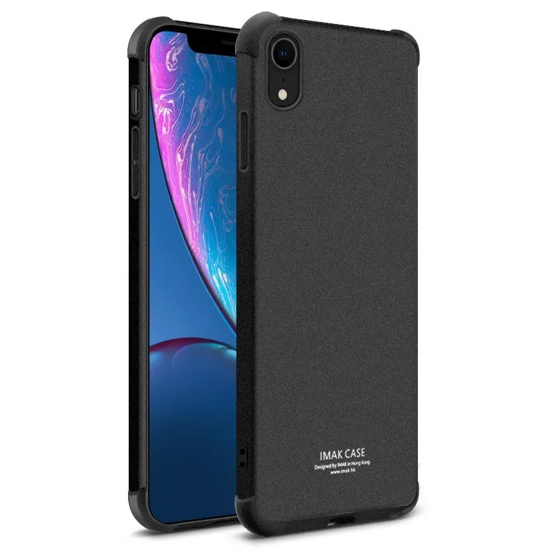 

IMAK sFor iPhone XR Case 6.1 inch Airbag Version Shockproof Silicone Soft TPU Back Cover Case For Apple iPhone XR With Film