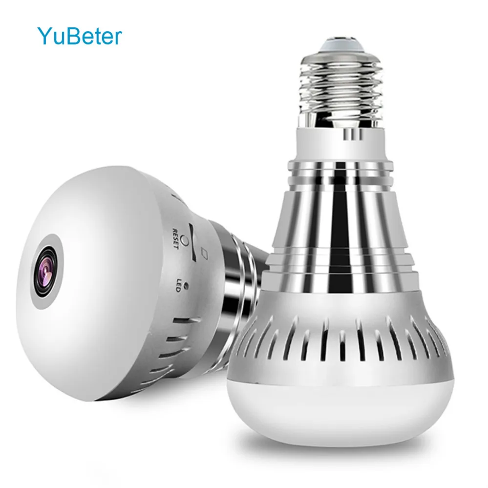 

YuBeter 1080P 360 WiFi IP Panoramic Camera Bulb Lamp Fisheye Mini HD Surveillance Baby Monitor Night Vision Two Way Audio