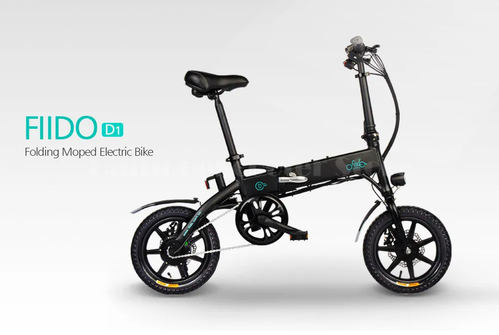 Flash Deal Fiido D1 Foldable Electric Scooter 2 Wheel Electric Bicycle 36V 250W Dual Brake System Portable Mini Folding Electric Bikes 9