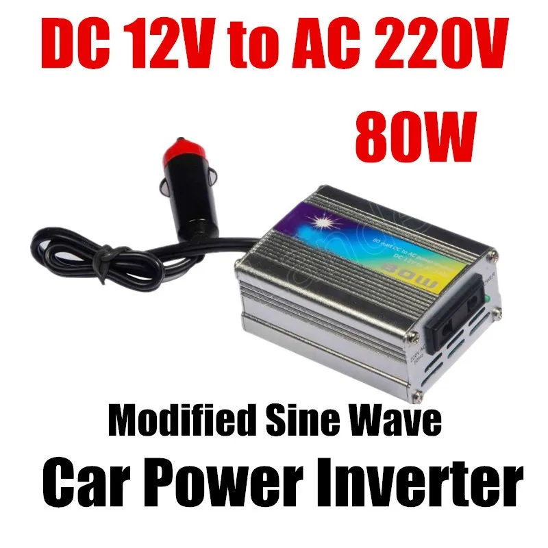 DC 12 v к AC 220 v USB зарядное устройство модифицированный синусоидальный автомобильный трансформатор напряжения Горячая 80 W автомобильный преобразователь мощности