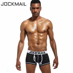 JOCKMAIL бренда боксеры Для мужчин нижнее белье сексуальное сетка boxershorts Для мужчин Штаны Мужские Шорты для купания под Штаны Cueca Гей Нижнее