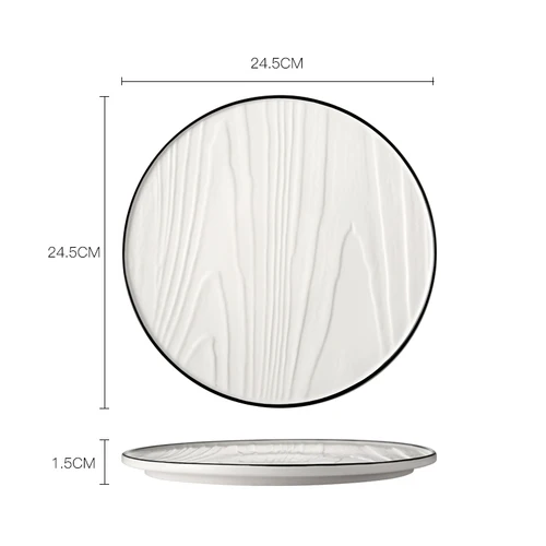 Плоские тарелки для стейка в скандинавском стиле, Высококачественная Западная ресторанная тарелка, черно-белая прямоугольная керамическая посуда для дома - Цвет: C-2