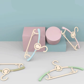 

5pcs / Home Multi-function Cute Creative Hangers Telescopic Baby Hangers Bundle PP Material Children's Hangers