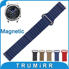22mm Véritable Bande de Montre En Cuir Sangle De Dégagement rapide pour Samsung Gear S3 Classique/Frontière Magnétique Boucle Poignet Ceinture Bracelet