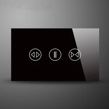 

US Standard black/White wall switch and electric curtain switch with glass touch panel touch switch