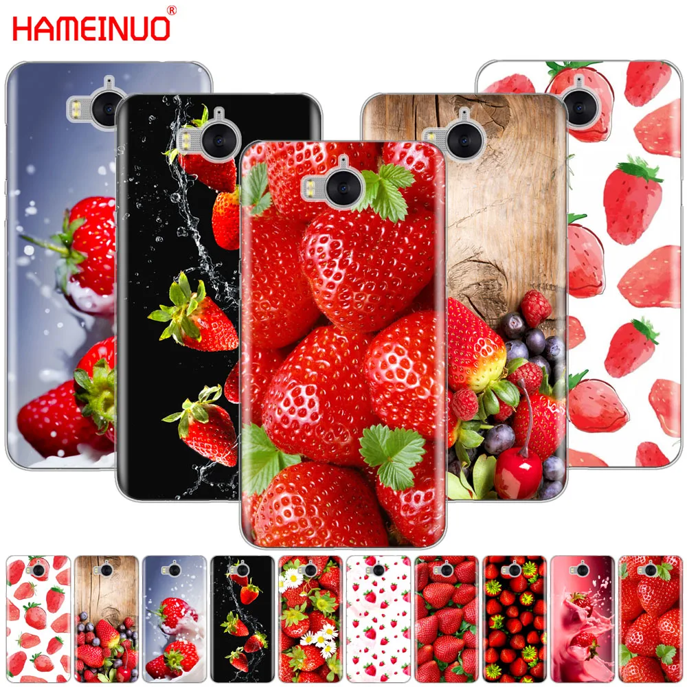 

HAMEINUO Strawberry milk fruit cell phone Cover Case for huawei honor 3C 4X 4C 5C 5X 6 7 Y3 Y6 Y5 2 II Y560 2017