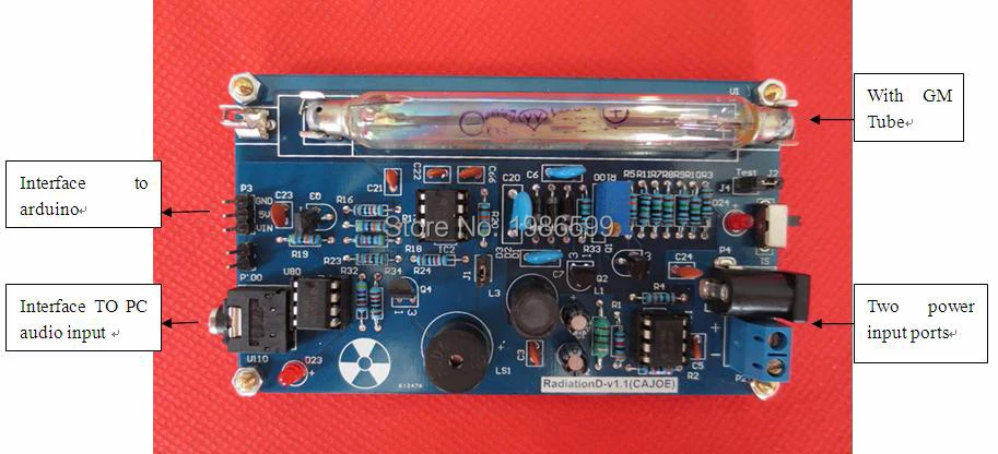 

Assembled DIY Geiger Counter Kit; Nuclear Radiation Detector;GM Tube